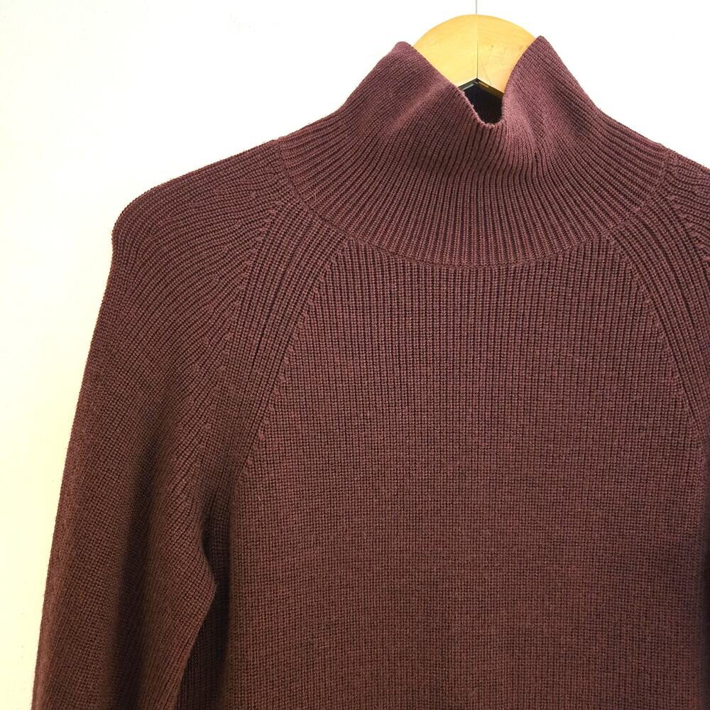Banana Republic Maroon 100% Merino Wool Turtleneck Sweater Dress XS - Picture 4 of 8
